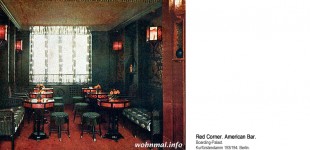 Red Corner in der American Bar. Boarding-Palast Berlin. 1913