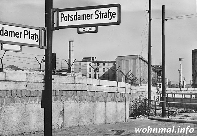 Grenzmauer am Potsdamer Platz