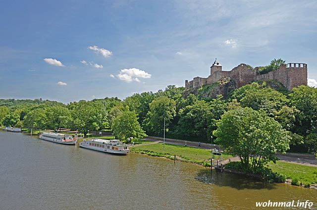 Die Burg Giebichenstein über der Saale