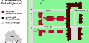 Übersichtsplan der Preussensiedlung in Altglienicke